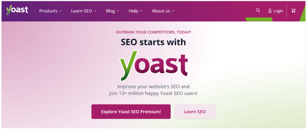Yoast SEO homepage